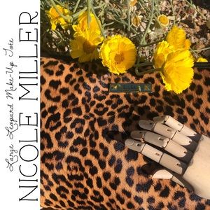 Nicole Miller Large Leopard Make-Up Tote